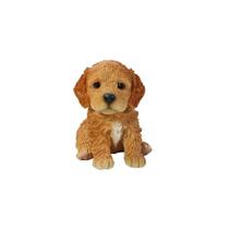 Estatueta Hi-Line Gift Ltd Cockapoo Puppy 15 cm marrom