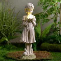 Estatueta Hi-Line Gift Ltd. Girl Holding Bubble Solar LED