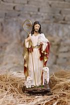 Estatueta Hi-Line Gift Ltd. Good Shepherd 30 cm em poliresina