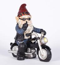 Estatueta Hi-Line Gift Ltd Middle Finger Biker Gnome Estatueta Hi-Line Gift Ltd Middle Finger Biker Gnome