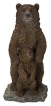 Estatueta Hi-Line Gift Standing Mother and Baby Brown Bear