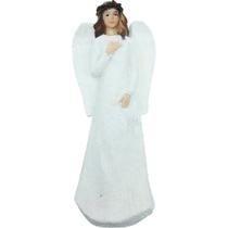 Estatueta Imagem Anjo Asas Mulher Decorativo Resina 18cm