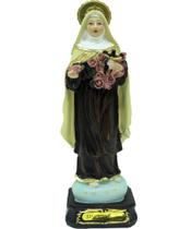 Estatueta Imagem De Santa Teresinha Enfeite Em Resina 16cm
