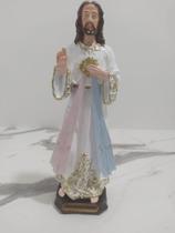 Estatueta Imagem Jesus Misericordioso 22cm Em Resina Estatueta Imagem Jesus Misericordioso 22cm Em Resina