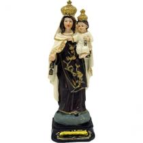 Estatueta Imagem Nossa Senhora Do Carmo Enfeite Resina 16cm Estatueta Imagem Nossa Senhora Do Carmo Enfeite Resina 16cm