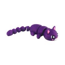 Estatueta Impressa Em 3D De Gato Roxo, Juntas Flexíveis, Poses Diversas, Modelo Animal De Simulação