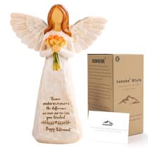 Estatueta Kohehe Angel para presente de aposentadoria de 14 cm com cartão comemorativo