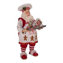 Estatueta Kurt S. Adler Gingerbread Chef Santa 28cm Estatueta Kurt S. Adler Gingerbread Chef Santa 28cm