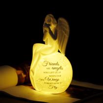Estatueta LED de cerâmica Night Light Friendship Angel Estatueta LED de cerâmica Night Light Friendship Angel