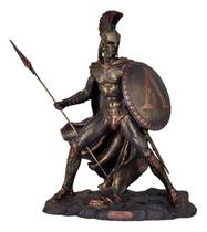 Estatueta Leonidas Rei Esparta Guerreiro Grego Resina 32cm C Estatueta Leonidas Rei Esparta Guerreiro Grego Resina 32cm C