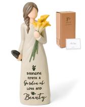 Estatueta Loyzcy Angel of the Garden Calla Lily 15 cm de resina