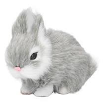 Estatueta macia em miniatura de coelhos de pelúcia TOTITOM Bunny Grey