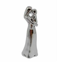 Estatueta Mãe E Filho Porcelana Pintura Metalizada Estatueta Mãe E Filho Porcelana Pintura Metalizada