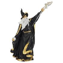 Estatueta Mago Merlin De Resina Grande Com Cajado
