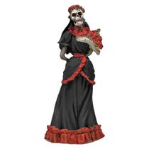 Estatueta Noiva Esqueleto Vestido Casamento Escultura Resina