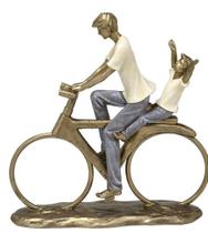 Estatueta Pai e Filho Na Bicicleta - Mabruk