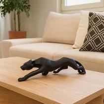 Estatueta Pantera Negra Onça Jaguar Decoração
