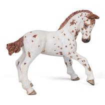 Estatueta Papo pintada à mão marrom Appaloosa Foal 51510