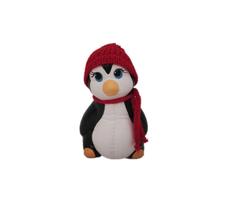 Estatueta Pinguim Pequeno Com Touca Decoração