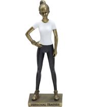 Estatueta Profissão Personal Trainer Resina Escultura 25cm