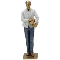 Estatueta Profissão Professor Escultura Enfeite Resina 25cm Estatueta Profissão Professor Escultura Enfeite Resina 25cm