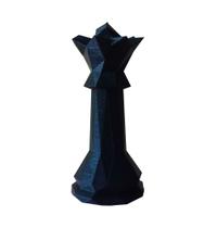 Estatueta Rainha do Xadrez - Toque 3D - Cor: Preto