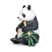Estatueta realista de panda sentada em PVC com bambu de 10 cm Estatueta realista de panda sentada em PVC com bambu de 10 cm