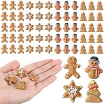 Estatueta Realspring, 60 peças, mini enfeites de Natal de resina, 3 x 2,5 cm