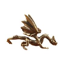 Estatueta Retrô De Dragão Pterossauro Em Latão Sólido, Besta Mítica Chinesa, Ornamento De Mesa Feng Estatueta Retrô De Dragão Pterossauro Em Latão Sólido, Besta Mítica Chinesa, Ornamento De Mesa Feng