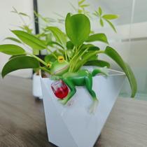 Estatueta RJVZUKL Tipsy Frog Pot Hugger em resina impermeável