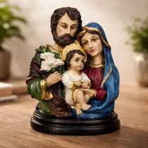 Estatueta Sagrada Família Católica Resina Decoração Premium! Realista Estatueta Sagrada Família Católica Resina Decoração Premium! Realista