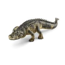 Estatueta Schleich Wild Life Alligator realista com mandíbula móvel