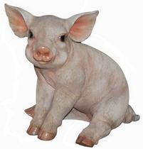 Estatueta Sculpture Hi-Line Gift Ltd Pig Sitting 23 cm Estatueta Sculpture Hi-Line Gift Ltd Pig Sitting 23 cm
