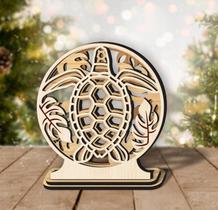 Estatueta Tartaruga Marinha 3D MDF - Escultura Decorativa Estatueta Tartaruga Marinha 3D MDF - Escultura Decorativa