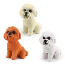 Estatueta Teddy Dog Poodle, 3 peças de PVC, modelo animal, 10,5 cm Estatueta Teddy Dog Poodle, 3 peças de PVC, modelo animal, 10,5 cm