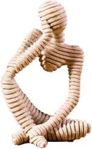 Estatueta Thinker Resina Escultura Estátua Arte Artesanal Colecionável Feita à Mão para Decoração de Mesa