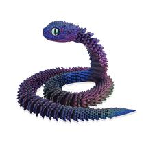 Estatueta VABAO impressa em 3D de cobra articulada flexível de 60 cm Estatueta VABAO impressa em 3D de cobra articulada flexível de 60 cm
