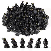 Estatueta XGBDL, 150 unidades, mini corvos de resina preta, 2,8 cm