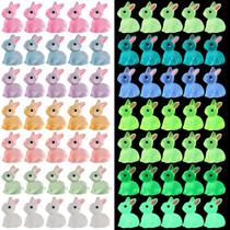 Estatuetas BOXOB 70 unidades Mini Luminous Bunny Resin Rabbit