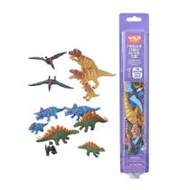 Estatuetas de animais da família de dinossauros Tube Wild Republic
