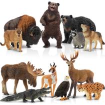 Estatuetas de animais Toy Toymany North American Forest x12 Estatuetas de animais Toy Toymany North American Forest x12