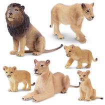 Estatuetas de animais Toymany Lion Family, 6 peças para crianças a partir de 3 anos Estatuetas de animais Toymany Lion Family, 6 peças para crianças a partir de 3 anos