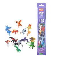 Estatuetas de dragão Wild Republic Doze figuras de dragão