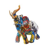 Estatuetas de Elefante de Resina Colorida - Decoração Feng Shui Moderna