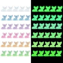 Estatuetas de resina para gatos NQEUEPN Luminous Miniature Cat 60 unidades