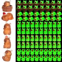 Estatuetas de resina Threehoney Capybara Glow in The Dark x50