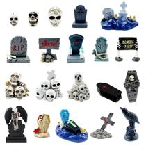 Estatuetas em miniatura Suartus Halloween 20 Resin Ghosts Tombstones