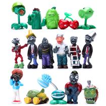 Estatuetas Maikerry Plants vs Zombies em PVC, pacote com 16 acessórios