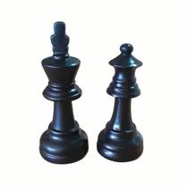 Estatuetas Rei e Rainha Xadrez Black 14,5cm e 12,5cm Verito Estatuetas Rei e Rainha Xadrez Black 14,5cm e 12,5cm Verito