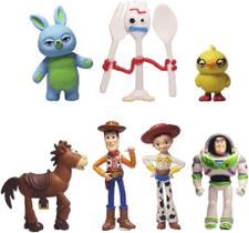 Estatuetas Toy Anime Story NLIEOPDA, pacote com 7, Woody Buzz, 4-7 cm